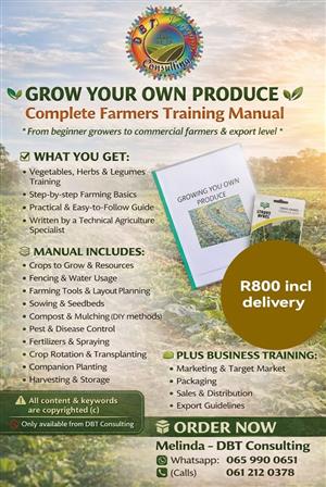 Grow your own Produce  All you need Manual for anyone from startup small grower to Farmer