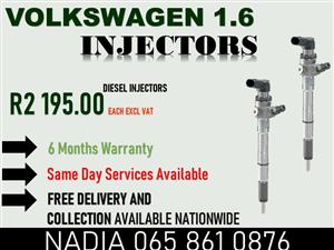 VOLKSWAGEN 1.6 DIESEL INJECTORS FOR SALE OR TO RECON NATIONWIDE