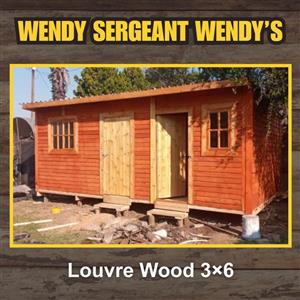 Louvre wood double door 3m x 6m