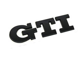 Gti Letters Matt Black sticker Badge