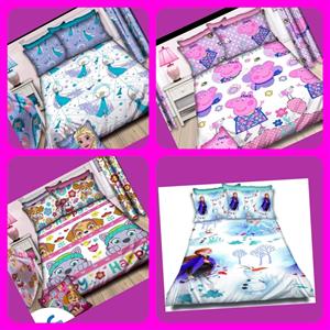 Kids animation bedding and curtains for sale 