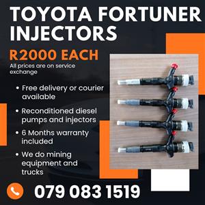 TOYOTA FORTUNER INJECTORS FOR SALE WITH WARRANTY 