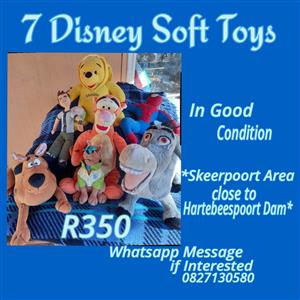 7 Disney Soft Toys 