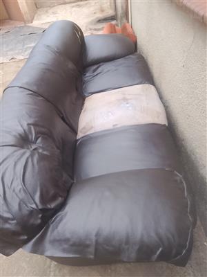 Sofa  back leather, three seater couch 