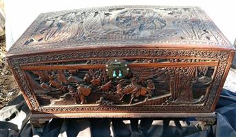 Lovely Old Wooden Tea Chest