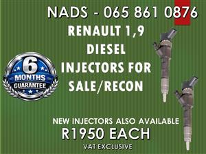 NEW AND RECONDITIONED DIESEL INJECTORS FOR SALE FOR RENAULT 1.9