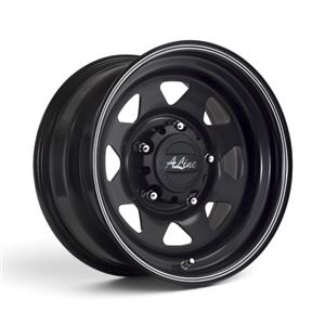 16″ A-Line Black Spoke 6×139 Satin Black Alloy Wheel (Single)