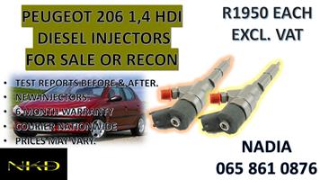 DIESEL INJECTORS FOR SALE FOR PEUGEOT 206 1.4 HDI