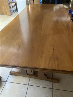 Board room table with 9 wood chairs