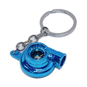 Keyring with Novelty Turbocharger (blue)
