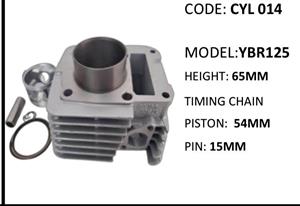 Yamaha YBR 125 barrel kit. Meyerton bike scrapyard new and secondhand spares.