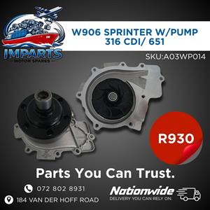 W906 MERCEDES SPRINTER WATER PUMP 316 CDI 651 