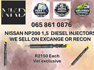 NISSAN NP200 DIESEL INJECTORS WE SELL ON EXCHANGE OR RECON ROSSLYN