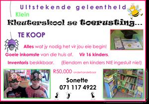 Small Nursery School content FOR SALE