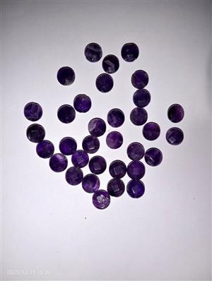 33x Amethyst Beads 8mm