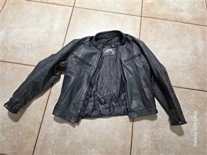 Genuine leather bike jacket