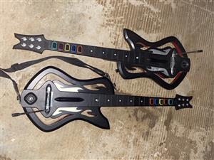 Xbox 360 With 2x Guitar Hero Fender Guitars