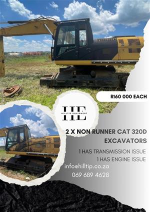 2 x Non Runner Cat 320D Excavators  Each Area: Pta