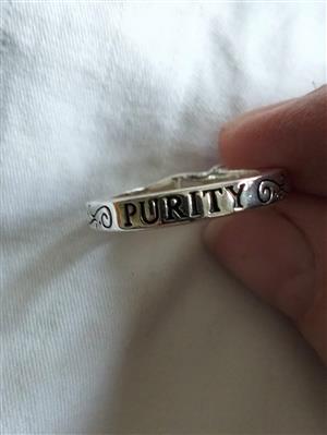 Purity rings, silver plated