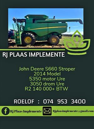 John deere S660 stroper