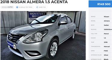 2018 Nissan Almera 1.5 Acenta