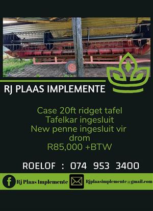Case 20ft ridget tafel
