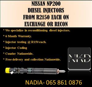NISSAN NP200 INJECTORS FOR SALE 