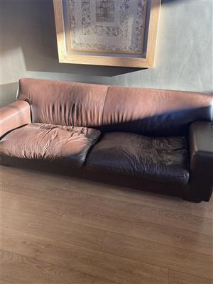 Corricraft leather couch 