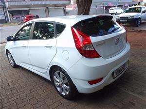2016 Hyundai Accent Hatch 1.6Fluid Manual white color petrol  74000km 