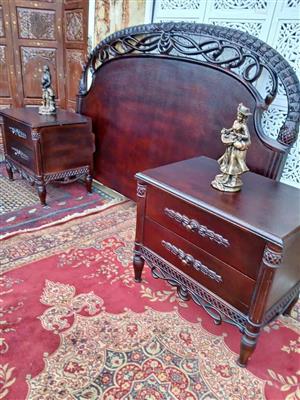 Antique Carved Wood Bedroom Set