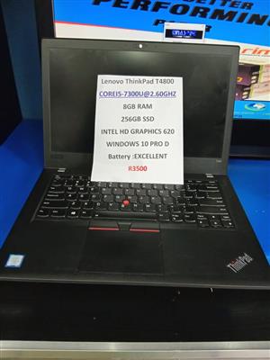 Lenovo ThinkPad T480 CORE I5-7300U@2.60GHZ 8GB RAM 256GB SSD INTEL HD GRAPHICS 620 WINDOWS 10 PRO