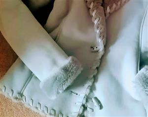 Light blue winter ladies jacket