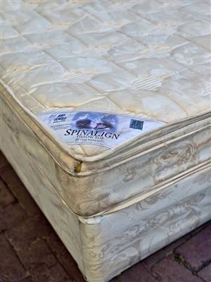 Used queen pillow top bed