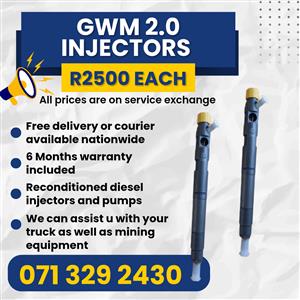 GWM 2.0 INJECTORS FOR SALE WITH WARRANTY INCLUDED 