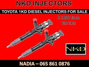 TOYOTA 1KD DIESEL INJECTORS FOR SALE ON SERVICE EXCHANGE OR RECONDITIONING