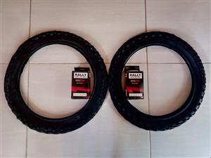  Tyre Kit 16X1.75/1.95. Two outer plus two inner tyres. R300 for the kit. I am in Orange Grove.