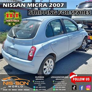 NISSAN MICRA 2007 STRIPPING FOR SPARES