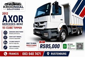 2012 MERCEDES BENZ AXOR 10 CUBE TIPPER TRUCK