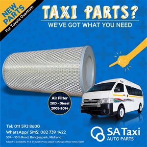 2KD Air Filter 2005-14 Diesel suitable for Toyota Quantum - SA Taxi Auto Parts quality NEW spares