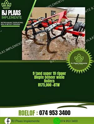 9 tand super 19 ripper met roller
