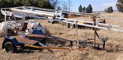 Fibre optic leer saam met hydraulic Escom trailer