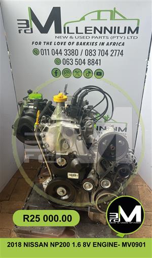 2018 NISSAN NP200 1.6 8V ENGINE - MV0901 