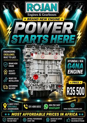 BRAND NEW ENGINE-HYUNDAI/KIA G4NA ENGINES 