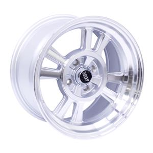 15″ YKW 5030 4/100 Silver Face Alloy Wheels