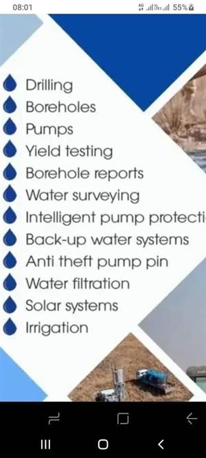 Borehole drilling  & pump services