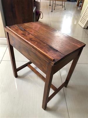 Vintage solidwood Kiddies desk - ideal for home schooling - up to foundation phase