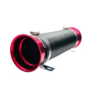 Turbo Multi Flexible Cold Air Intake Pipe Tube Duct - 75mm x 1metre (Red)