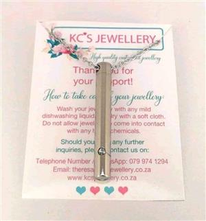 Cylinder Memorial Ashes Urn Pendant with Diamanté