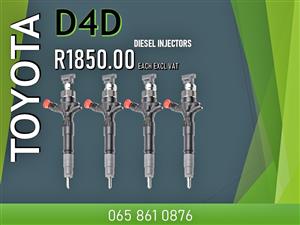 TOYOTA D4D DIESEL INJECTORS FOR SALE OR RECON SAME DAY.