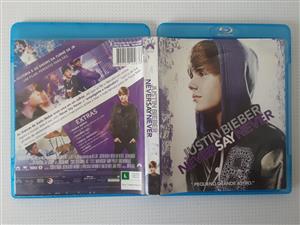 Justin Bieber Never say never BluRay Disk. As good as new.
